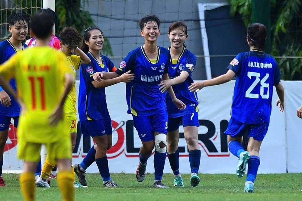Thái Nguyên T&T có chiến thắng quan trọng trước TPHCM ở vòng 4 giải U19 nữ Quốc gia 2024. Ảnh: VFF