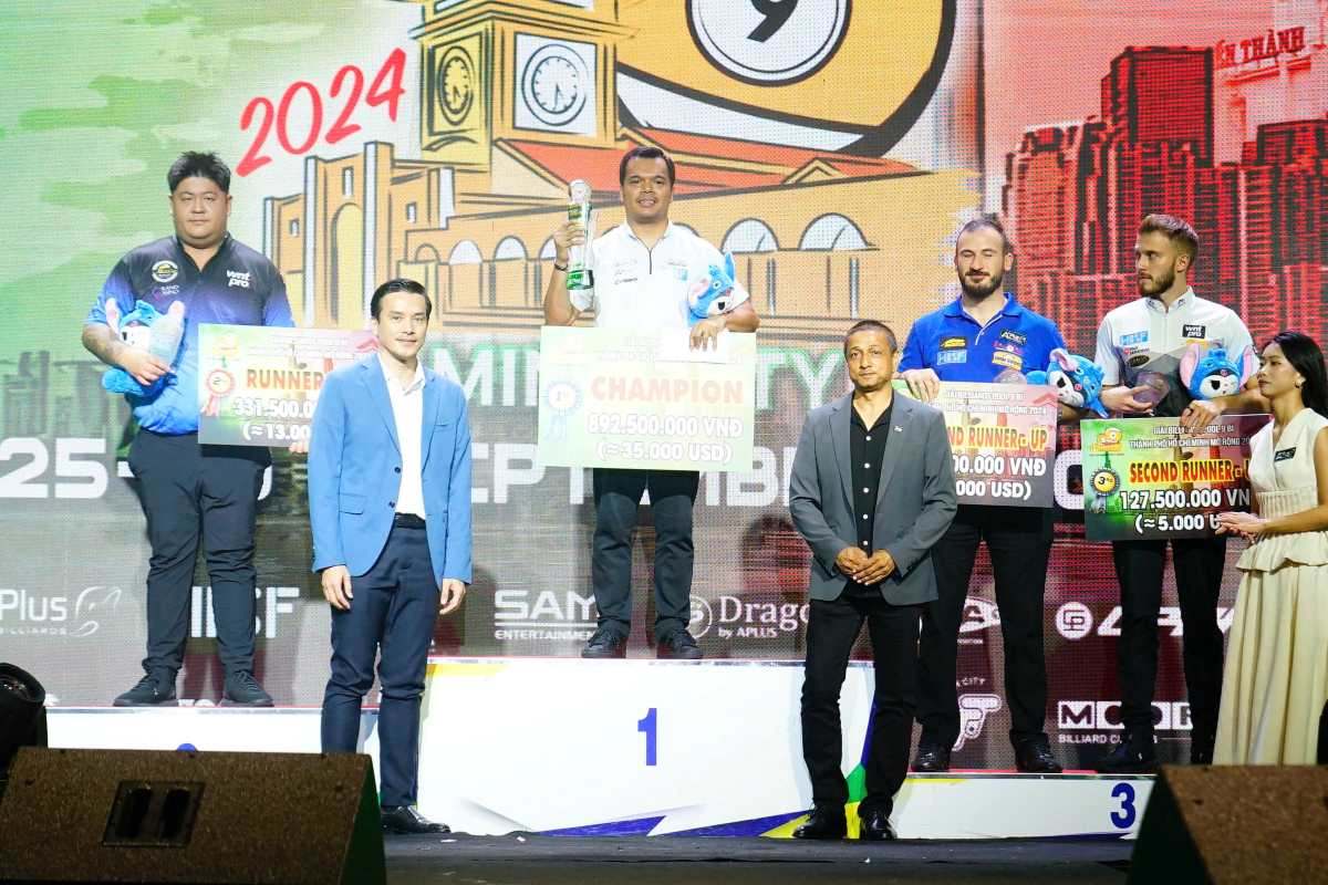 The Ho Chi Minh City Open 2024 9-ball Billiards Pool Tournament has ended successfully. Photo: Phong Le
