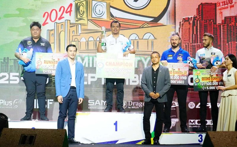 The Ho Chi Minh City Open 2024 9-ball Billiards Pool Tournament has ended successfully. Photo: Phong Le