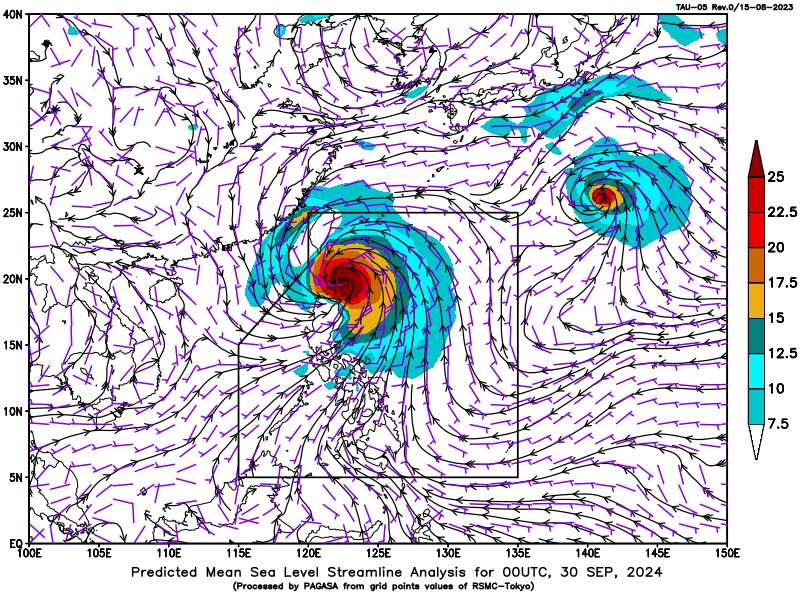 Bao Julian gay bien dong du doi. Anh: PAGASA