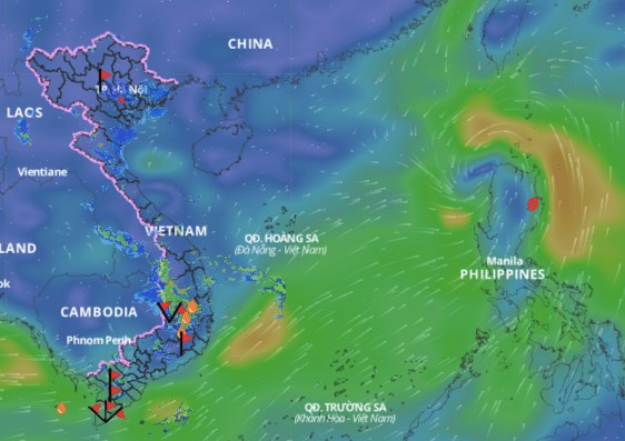 Location of Typhoon Yagi at 8:00 p.m. on September 2. Photo: Vietnam Disaster Monitoring System