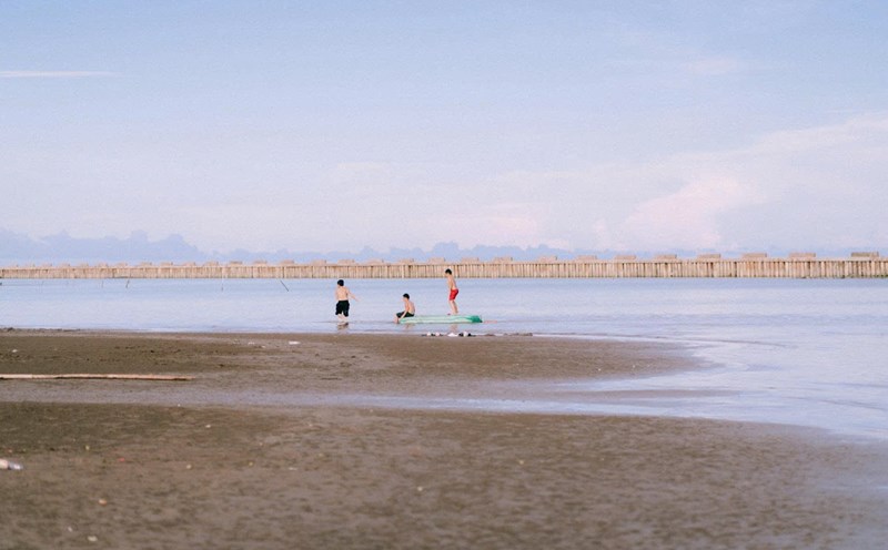 Con Noi beach area (Kim Son district, Ninh Binh province) - where the tragic drowning incident occurred. Photo: Dieu Anh