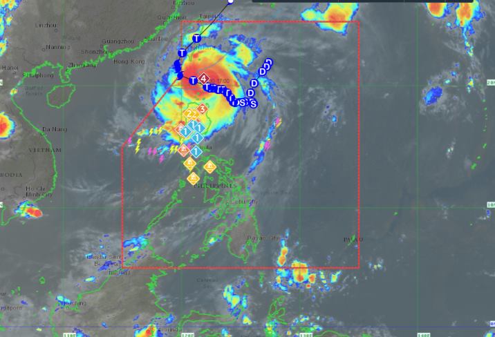 Vi tri hien tai cua bao Krathon (Julian). Anh: PAGASA