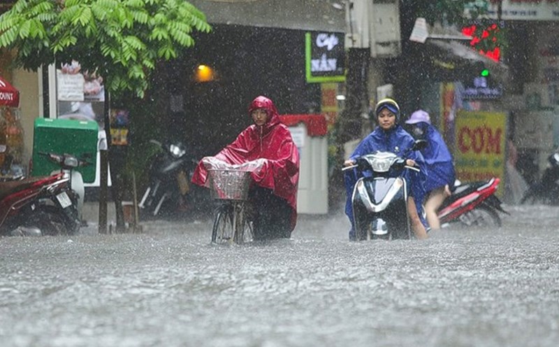 Warning of localized flooding risk due to heavy rain in the North. Photo: To The