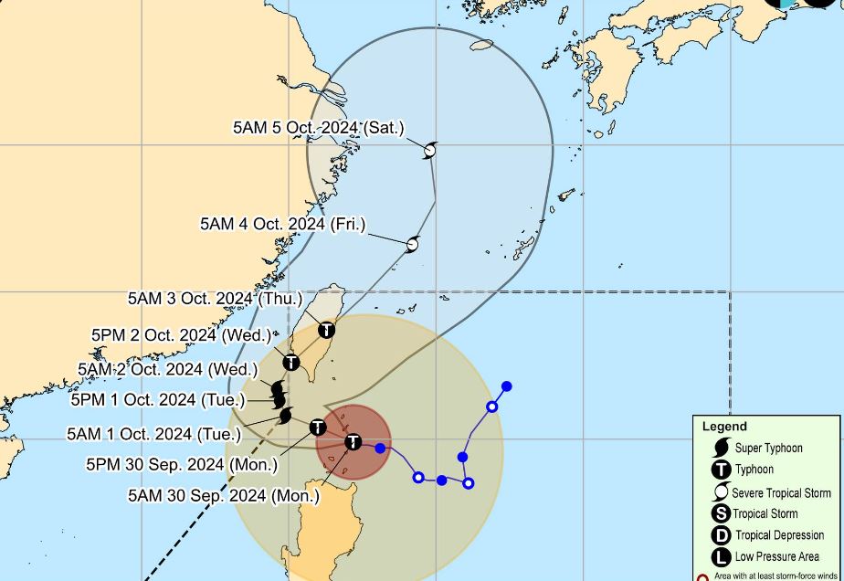 Du bao duong di cua bao Julian (Krathon). Anh: PAGASA