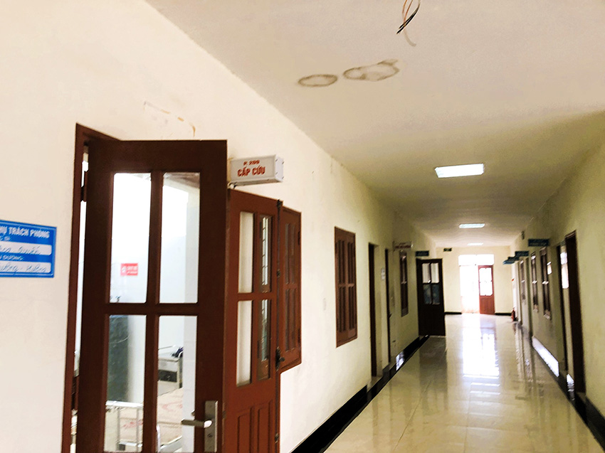 Hiện trường vụ hành hung bác sĩ tại TTYT Tiên Lãng, Hải Phòng. Ảnh: Minh Hùng