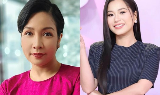 Diva Mỹ Linh (bên trái) và Lâm Vỹ Dạ. Ảnh: NSCC