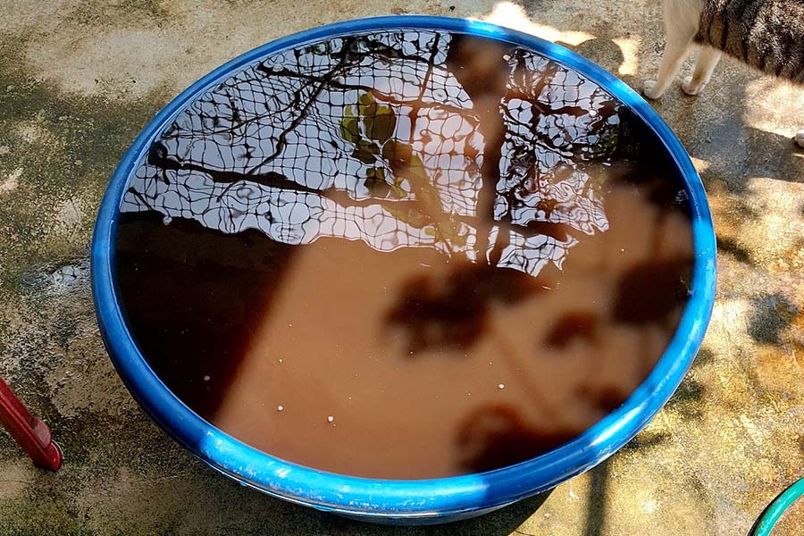 Công ty cổ phần cấp nước Điện Biên mong người dân thông cảm vì các sự cố đường ống nước. Ảnh người dân cung cấp