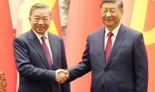 Tổng Bí thư, Chủ tịch nước Tô Lâm và Tổng Bí thư, Chủ tịch nước Trung Quốc Tập Cận Bình. Ảnh: TTXVN