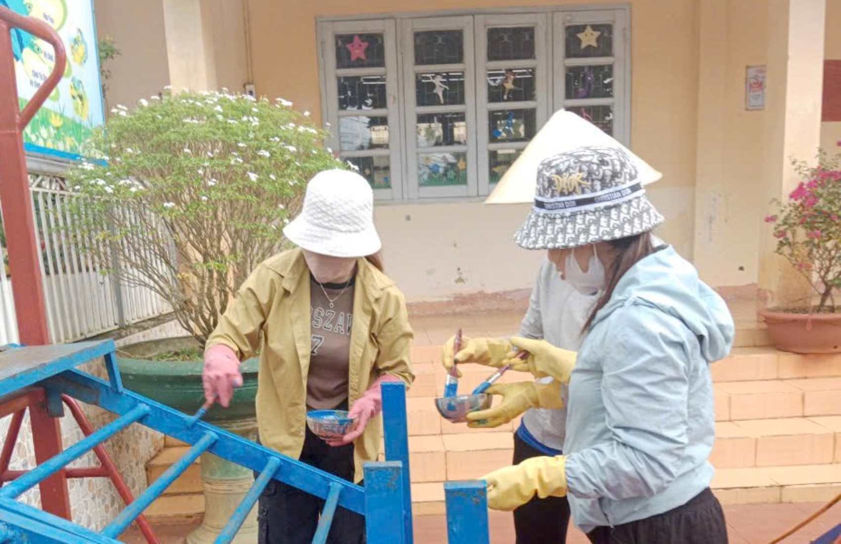 Các trường học ở Đắk Nông tân trang cơ sở vật chất, bảo đảm cho năm học mới. Ảnh: Bảo Lâm