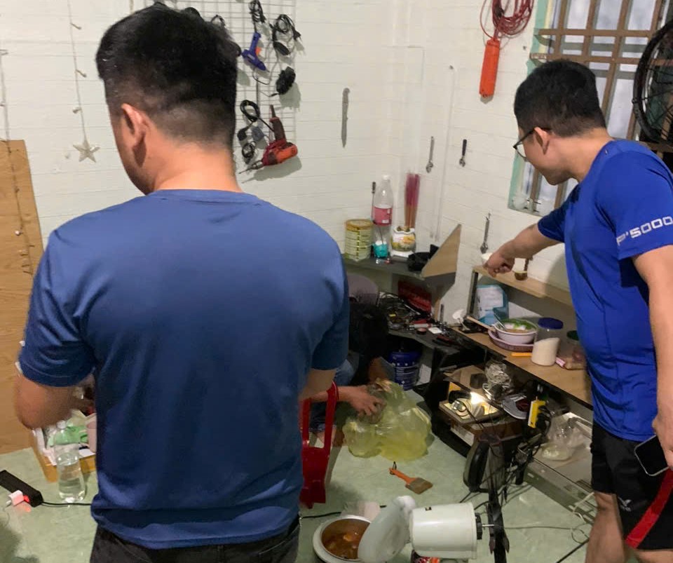 Hiện trường nơi chiếc xe máy của anh H bị mất cắp. Ảnh: Công an cung cấp