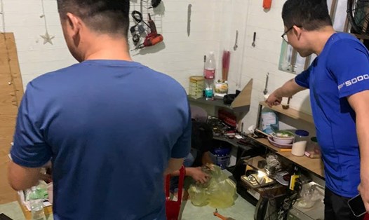 Hiện trường nơi chiếc xe máy của anh H bị mất cắp. Ảnh: Công an cung cấp