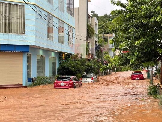 Sơn La bị ảnh hưởng nặng nề bởi hoàn lưu bão số 2 vào cuối tháng 7.2024. Ảnh: Khánh Linh