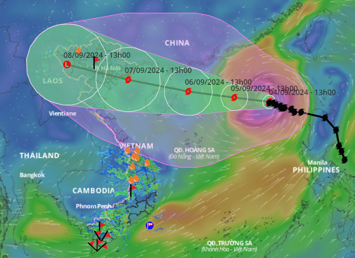Bão số 3 giật đến cấp 15, tiếp tục mạnh lên nhanh 24 giờ tới