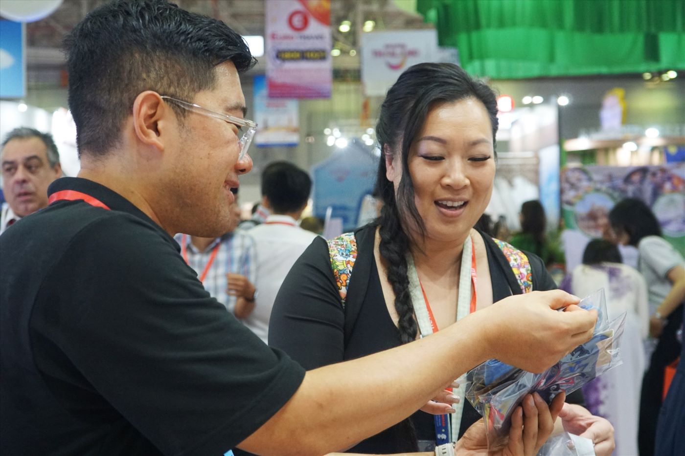 American business visitors come to visit