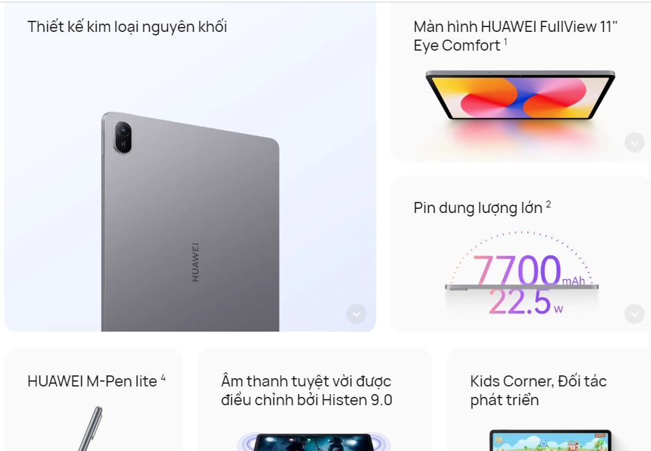 Những con số nổi bật của máy tính bảng Huawei MatePad SE 11. Ảnh: Huawei