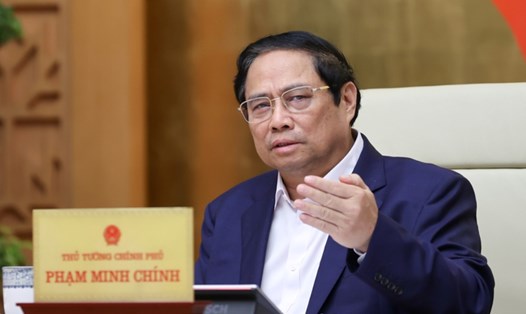 Thủ tướng Chính phủ Phạm Minh Chính chủ trì phiên họp chuyên đề về xây dựng pháp luật tháng 8.2024, cho ý kiến đối với một số dự án luật, đề nghị xây dựng luật. Ảnh: Nhật Bắc