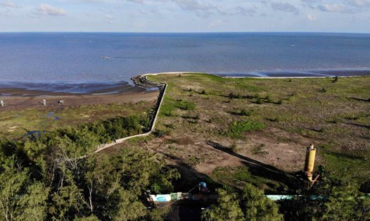 Vị trí xây dựng Khu đô thị lấn biển Cần Giờ, TPHCM.  Ảnh: Hoàng Triều