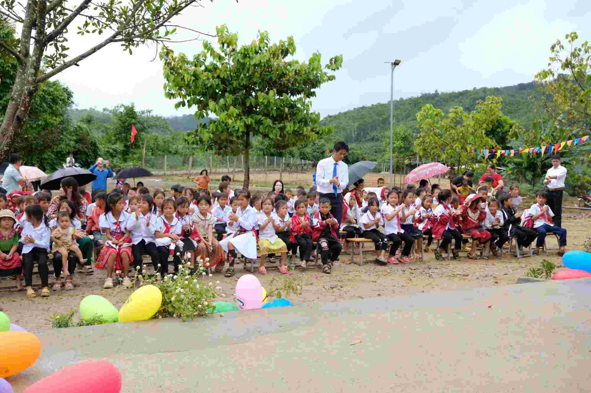 Students attend the opening ceremony of the new school year. Photo: Hong Tham