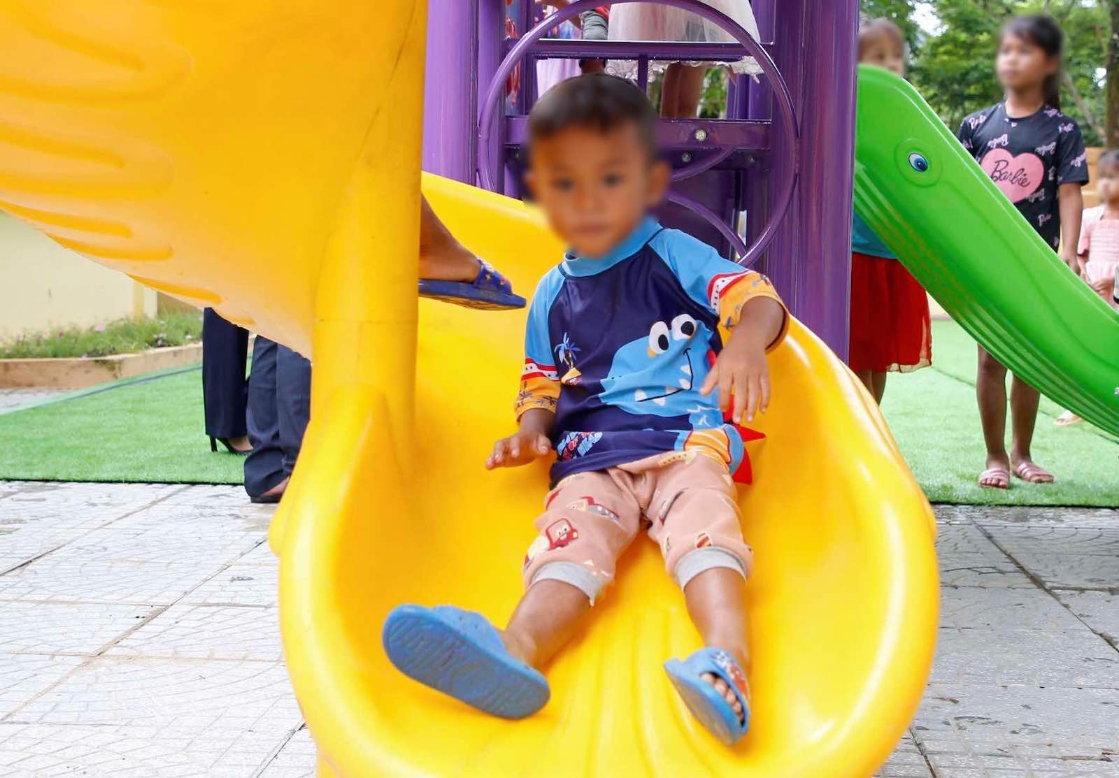 Nhiều học sinh tại Trường Mầm non Trường Sơn (Quảng Bình) chào đón năm học mới với nhiều hi vọng. Ảnh: Công Sáng