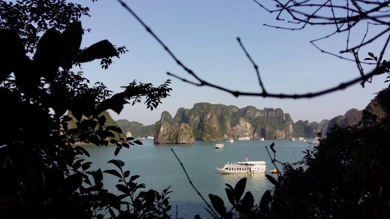 Tàu du lịch trên vịnh Hạ Long. Ảnh: Nguyễn Hùng