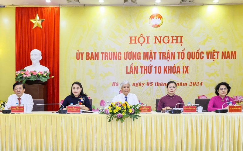 The 10th Conference of the Central Committee of the Vietnam Fatherland Front. Photo: Pham Dong