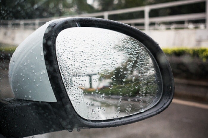 Rearview mirror drying