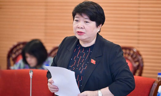 Ủy viên Trung ương Đảng, Chủ nhiệm Ủy ban Xã hội của Quốc hội Nguyễn Thúy Anh chủ trì phiên họp thẩm tra sơ bộ dự án Luật Việc làm (sửa đổi). Ảnh: Quochoi.vn