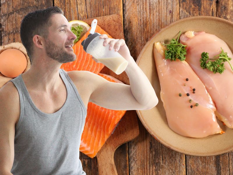 Mẹo để bổ sung protein đúng cách giúp tăng cơ, giảm mỡ. Đồ họa: Hạ Mây