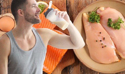 Mẹo để bổ sung protein đúng cách giúp tăng cơ, giảm mỡ. Đồ họa: Hạ Mây