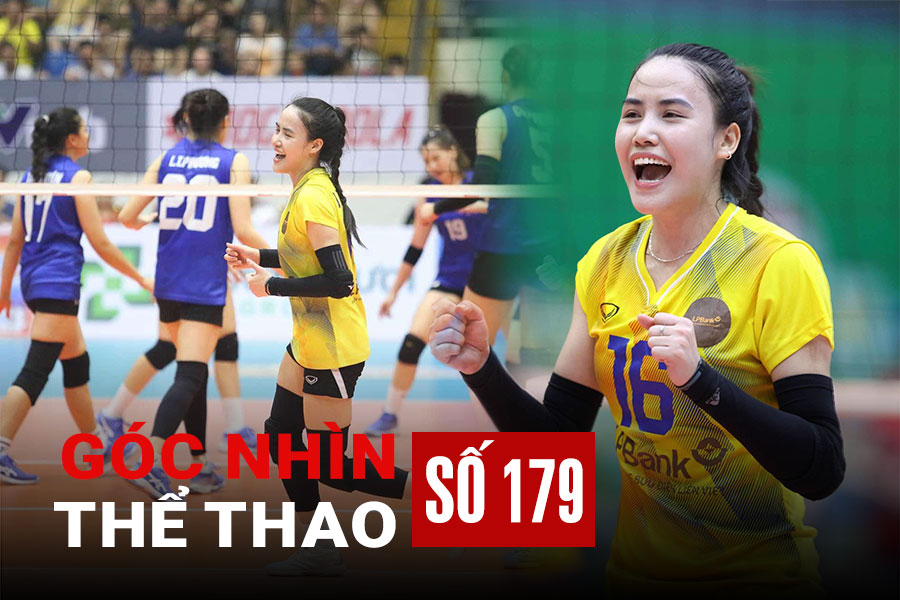 VĐV Đinh Thị Thúy của CLB bóng chuyền LPB Ninh Bình. 