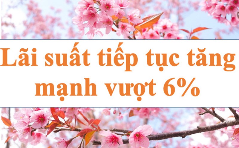 Lãi suất ngân hàng hôm nay tiếp tục tăng mạnh vượt 6%. Ảnh minh họa: Hà Vy