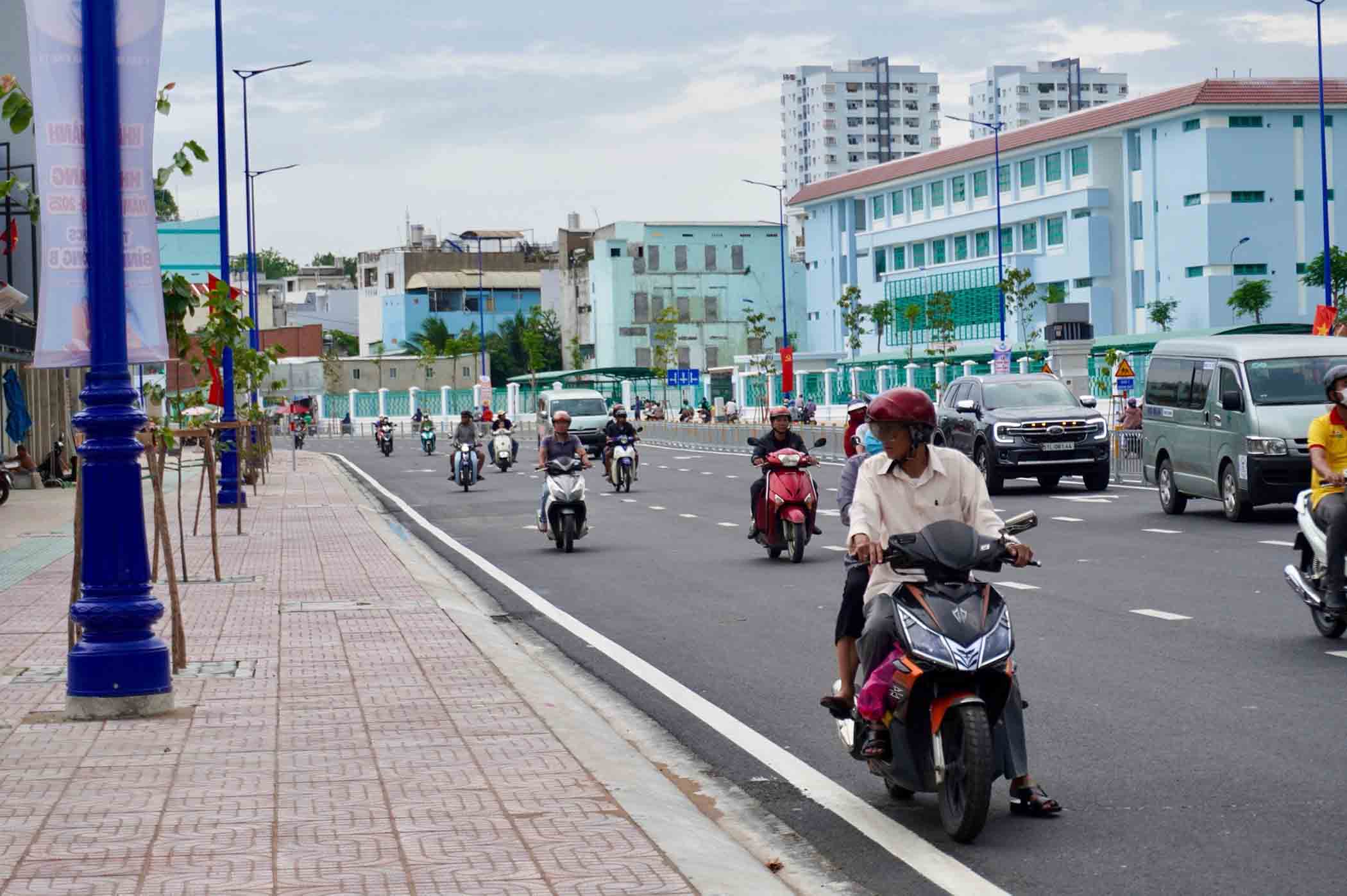 Đoạn đường ở TPHCM thoát cảnh kẹt xe, ngập úng sau mở rộng. Ảnh: Như Quỳnh