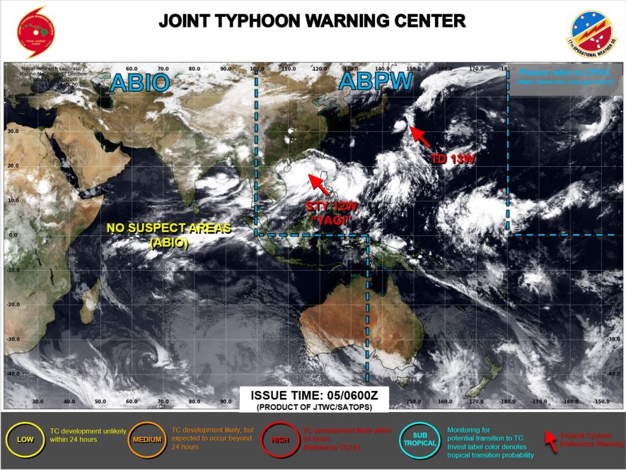 Current location of Typhoon Yagi. Photo: Joint Typhoon Warning Center