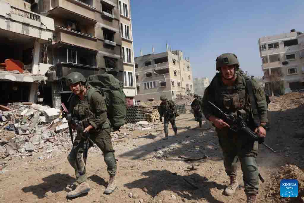 Binh lính Israel đang làm nhiệm vụ tại Dải Gaza. Ảnh:Xinhua