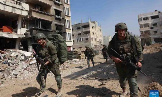 Binh lính Israel đang làm nhiệm vụ tại Dải Gaza. Ảnh:Xinhua