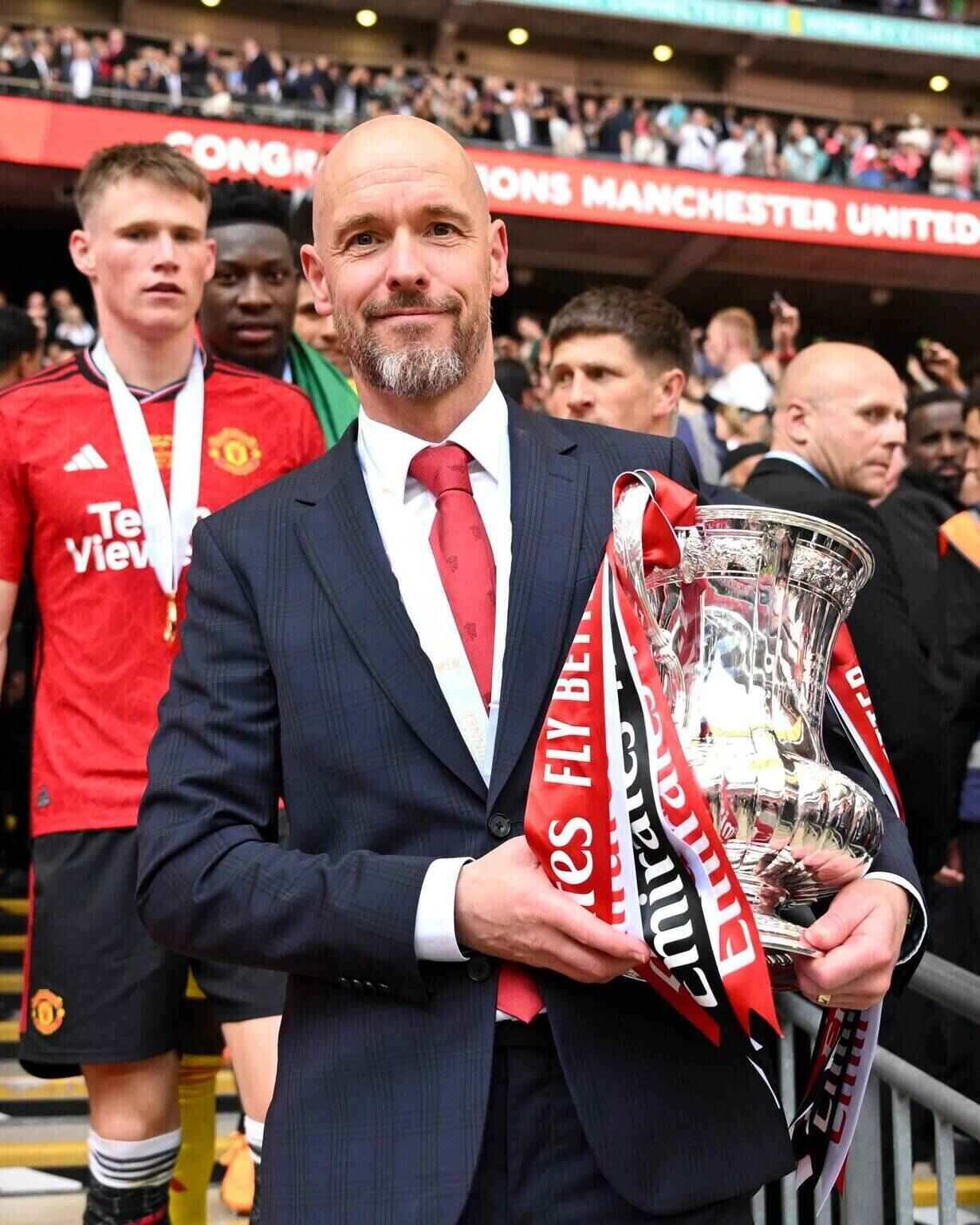 Despite finishing eighth in the Premier League last season, Ten Hag's Man United still won the FA Cup. Photo: English Football Association