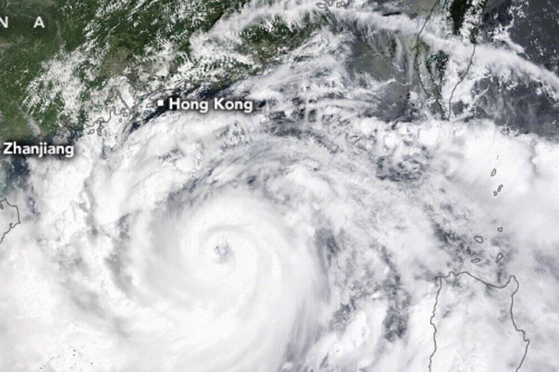 Mắt bão Yagi. Ảnh: NASA