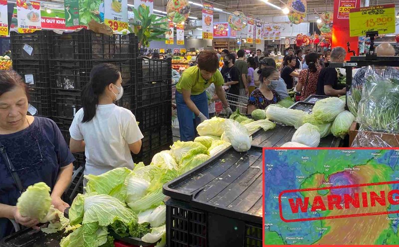 Bão số 3 sắp đổ bộ, dân đổ xô mua đồ tích trữ như "trẩy hội". Ảnh: Hà Lan