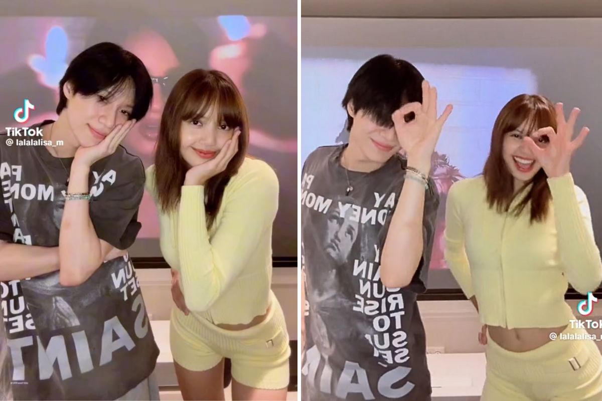 Lisa nhảy cùng Taemin. Ảnh: Chụp màn hình