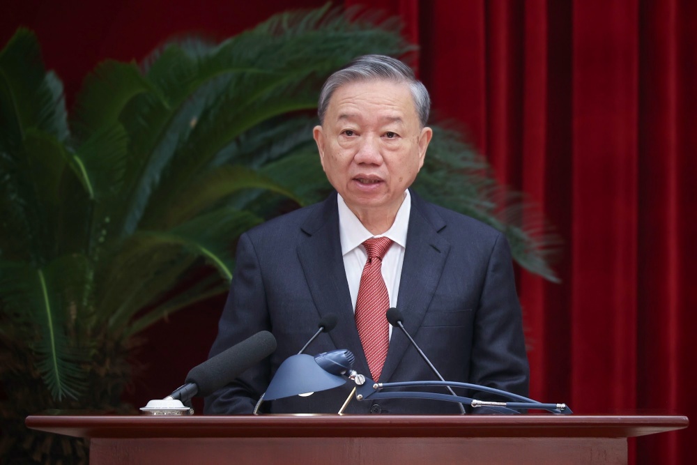 Tổng Bí thư, Chủ tịch nước Tô Lâm phát biểu tại Hội nghị Trung ương 10 khóa XIII. Ảnh: Nhật Bắc