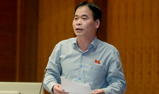 Tại phiên họp toàn thể lần thứ 14, Phó Chủ nhiệm Ủy ban Tư pháp của Quốc hội Nguyễn Mạnh Cường phát biểu ý kiến liên quan tới công tác phòng, chống tham nhũng, tiêu cực. Ảnh: Quochoi.vn
