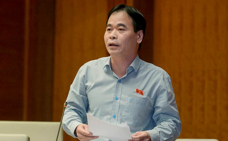 Tại phiên họp toàn thể lần thứ 14, Phó Chủ nhiệm Ủy ban Tư pháp của Quốc hội Nguyễn Mạnh Cường phát biểu ý kiến liên quan tới công tác phòng, chống tham nhũng, tiêu cực. Ảnh: Quochoi.vn