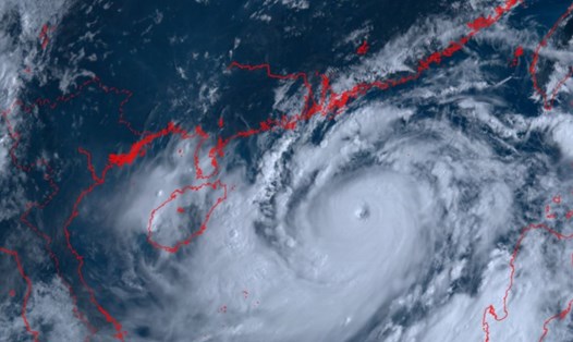 Ảnh vệ tinh chụp bão Yagi. Ảnh: NCHMF