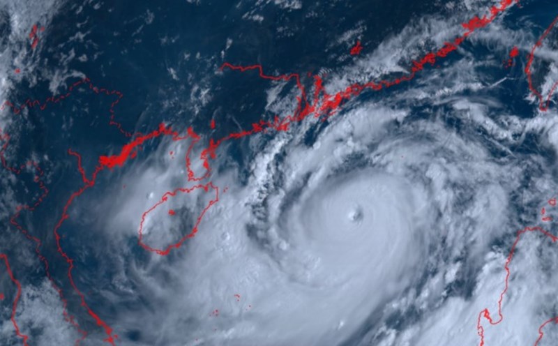 Ảnh vệ tinh chụp bão Yagi. Ảnh: NCHMF