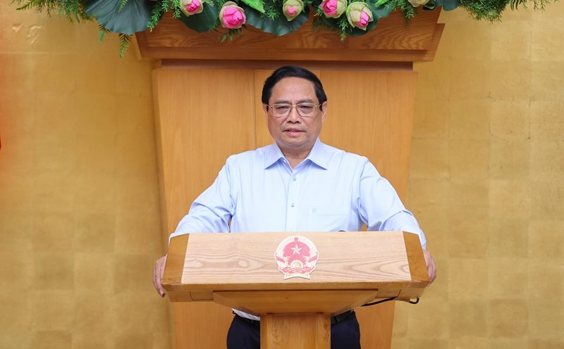 Thủ tướng Chính phủ Phạm Minh Chính cho biết, Chính phủ đã thành lập Bộ Chỉ huy tiền phương tại Hải Phòng để chỉ đạo công tác phòng, chống bão số 3. Ảnh: Nhật Bắc