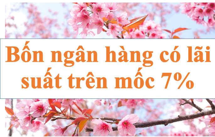 Bốn ngân hàng có lãi suất trên mốc 7%. Ảnh minh họa: Hà Vy