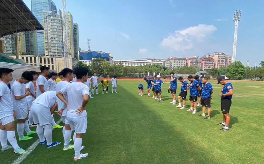 Training session on September 4 of U22 Vietnam. Photo: VFF