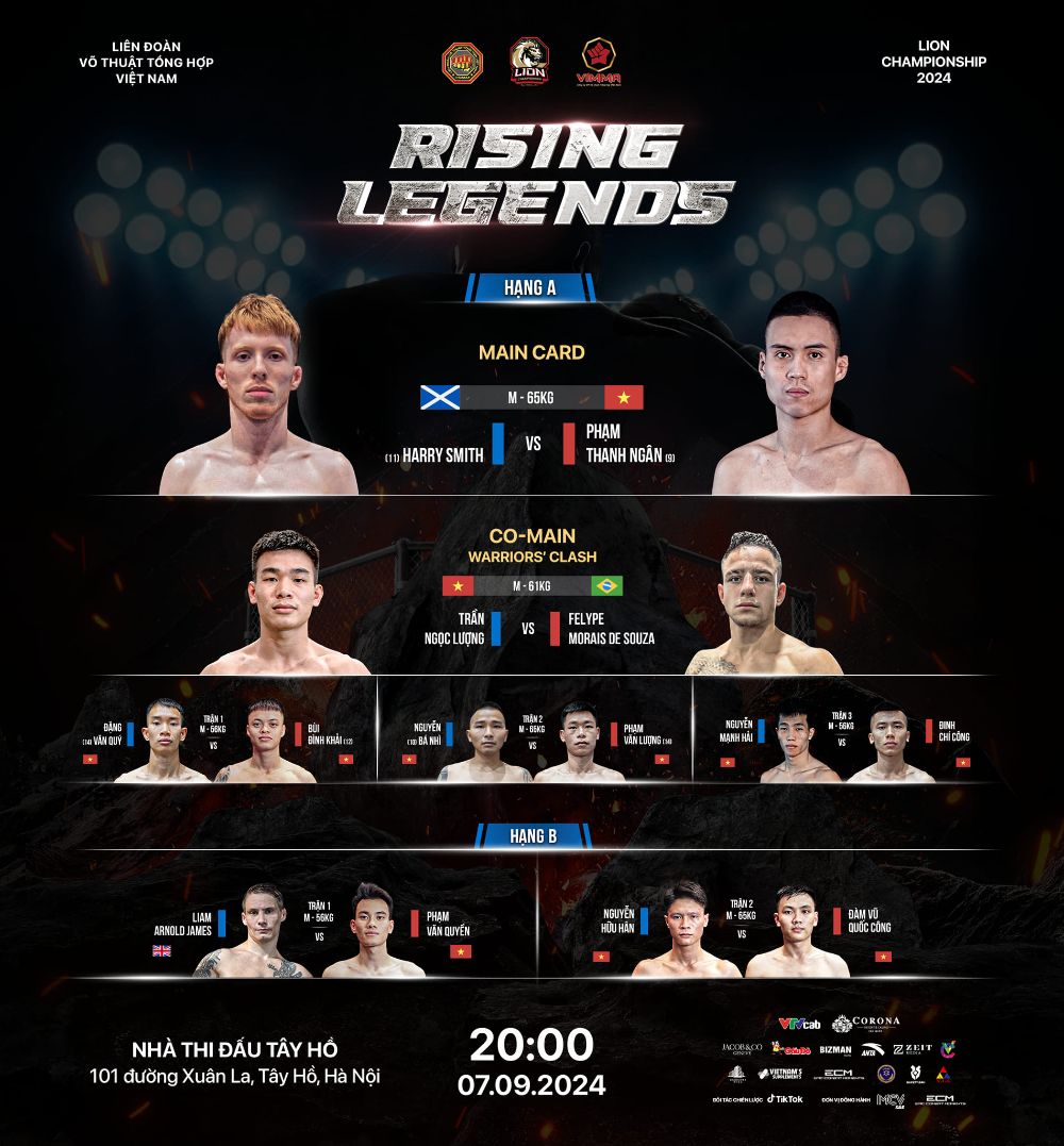 Lịch thi đấu sự kiện MMA LION Championship 17. Ảnh: MMA