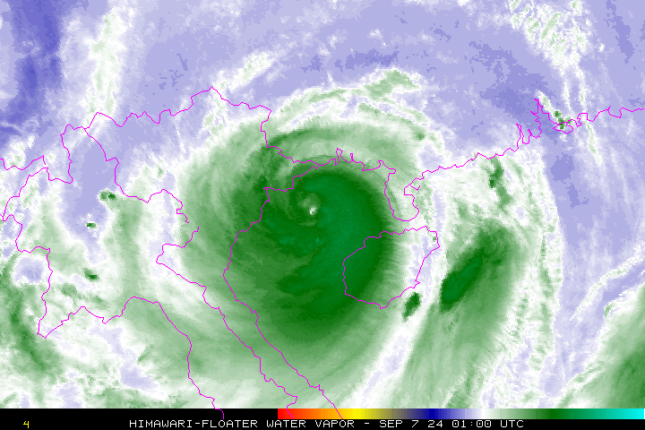 Bão số 3 Yagi. Ảnh: NOAA